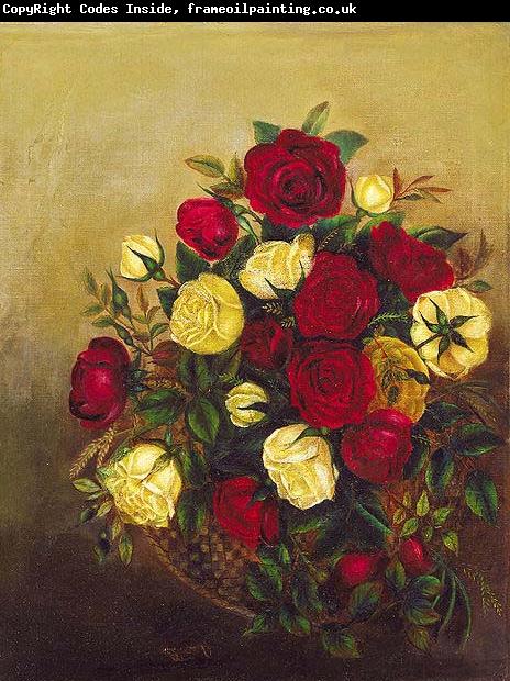 Robert Scott Duncanson Roses Still Life